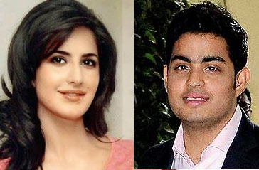 katrina kaif,ambaani son akash ambani,akash ambani & katrina kaif love afire,  అంబానీ కొడుకుతో కత్రినా కొత్త షికారు..! 